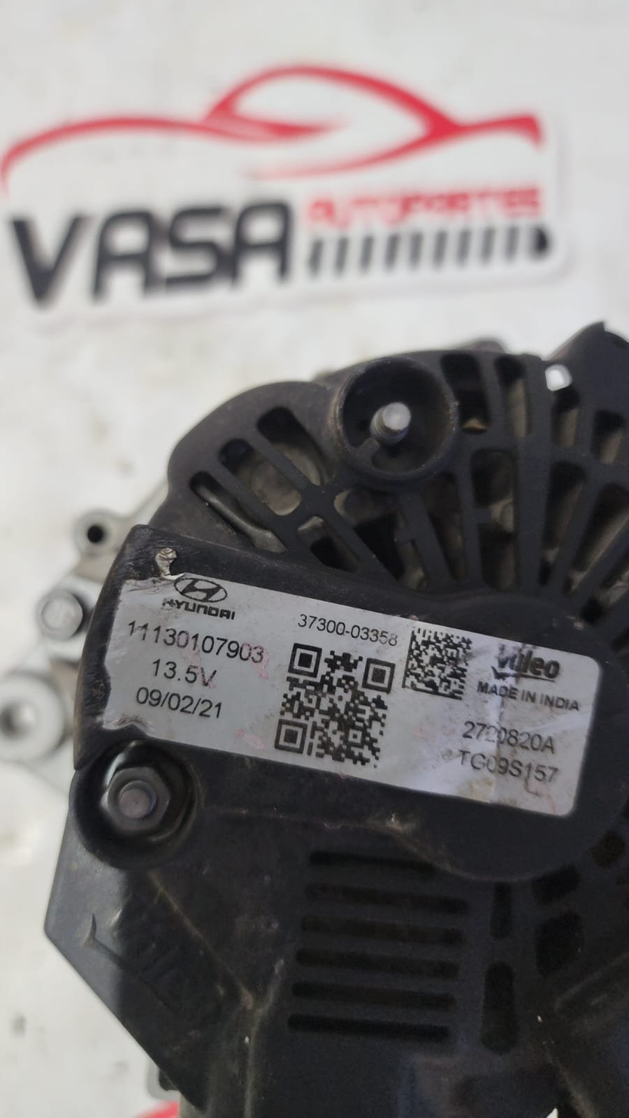 Alternador de motor 1.2 litros 4 cilindros Hyundai gran i 10 2020/2025 - Image 3